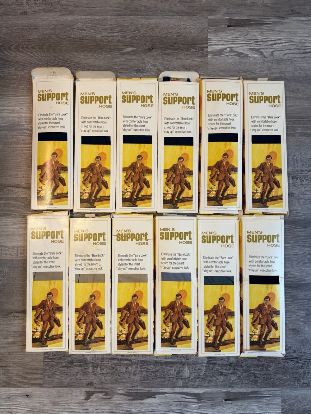 Vintage Men’s Support Hose Lot of 12 NOS New Old Stock Made in USA 70s 80s